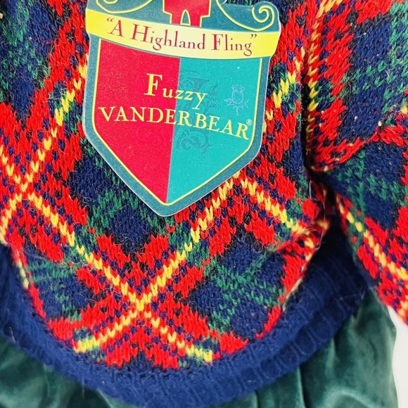 A Highland Fling Fuzzy Vanderbear Plush Bear 12" Scottish Dance Collection NABCO - Picture 3 of 4